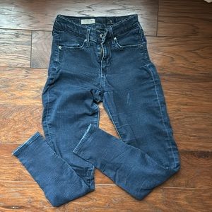 AG high rise skinny jeans, dark denim, size 23